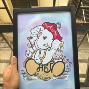 Meha Name - Akshar Ganesha Art