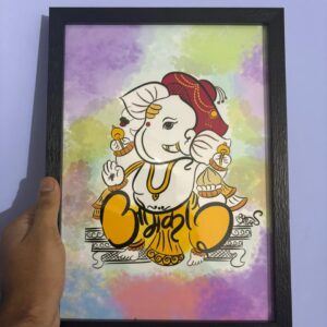 Omkar Name - Akshar Ganesha Art